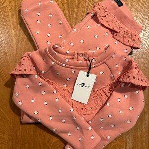 7 For All Mankind Pink Kids Matching Set